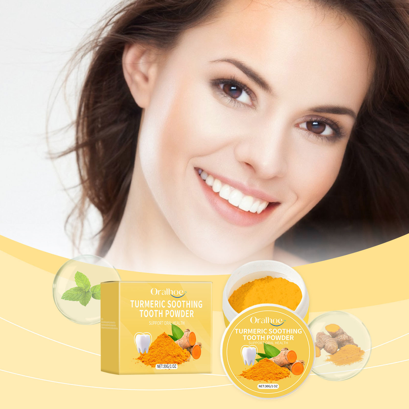 مسحوق مهدئ للأسنان بالكركم، من - مراجعة Ayurvedic & Herbal Wellness Kits وسعره