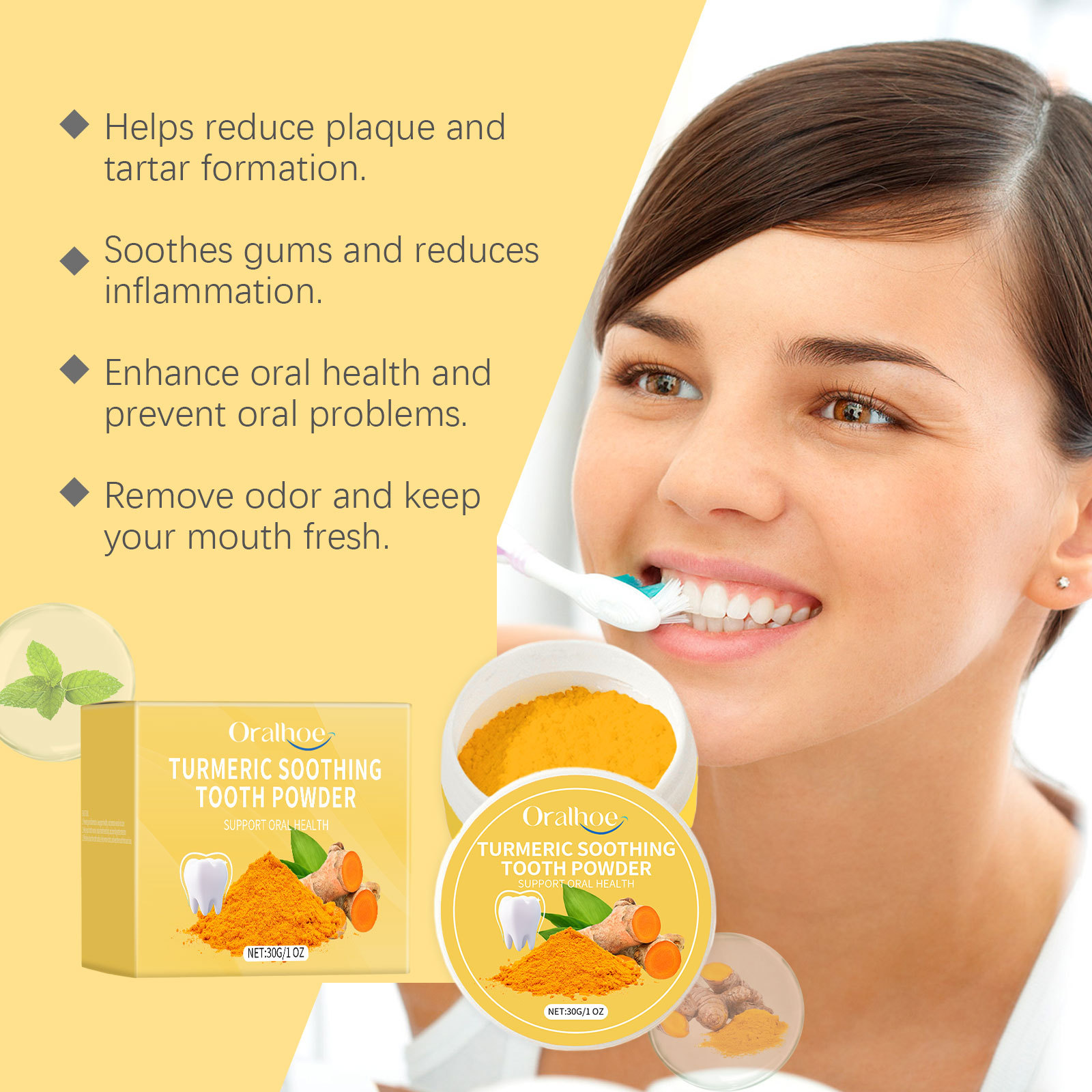 مسحوق مهدئ للأسنان بالكركم، من - مراجعة Ayurvedic & Herbal Wellness Kits وسعره